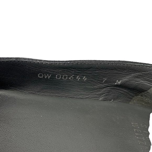 Stuart Weitzman QW00644 Black Quilted‎ Suede Smoking Flats - Picture 5 of 10